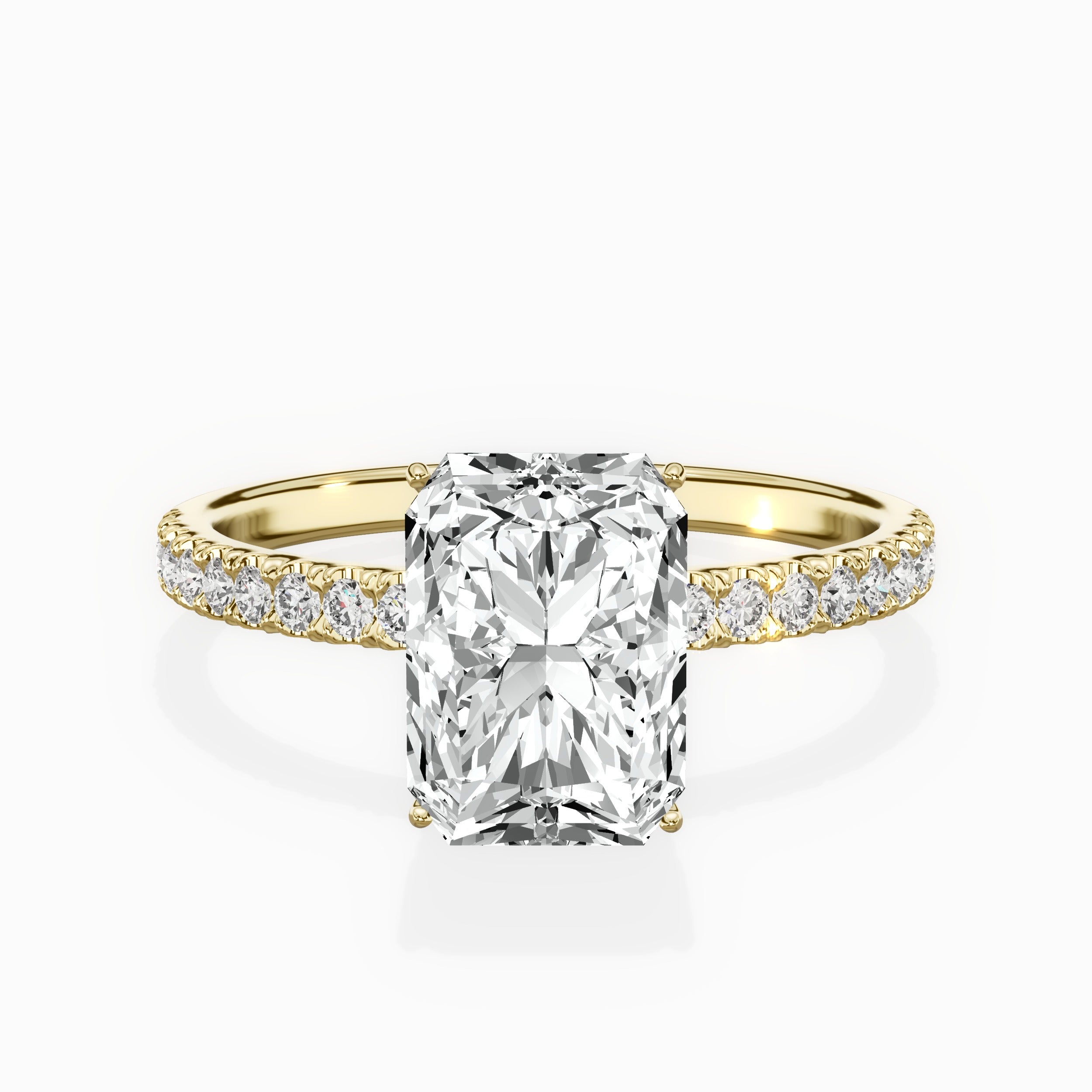 Rose Hidden Halo Engagement Ring