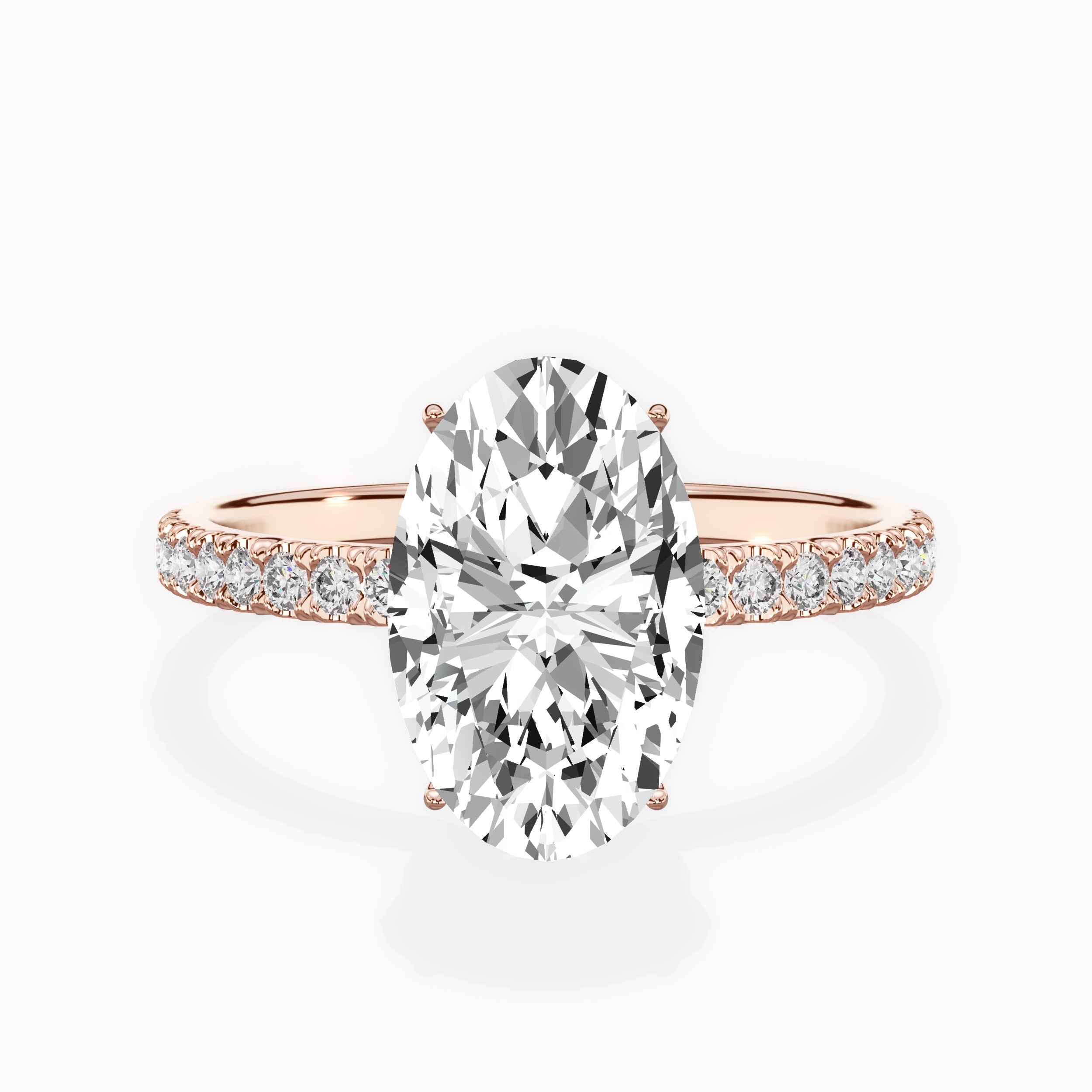 Rose Hidden Halo Engagement Ring