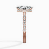 Rose Hidden Halo Engagement Ring
