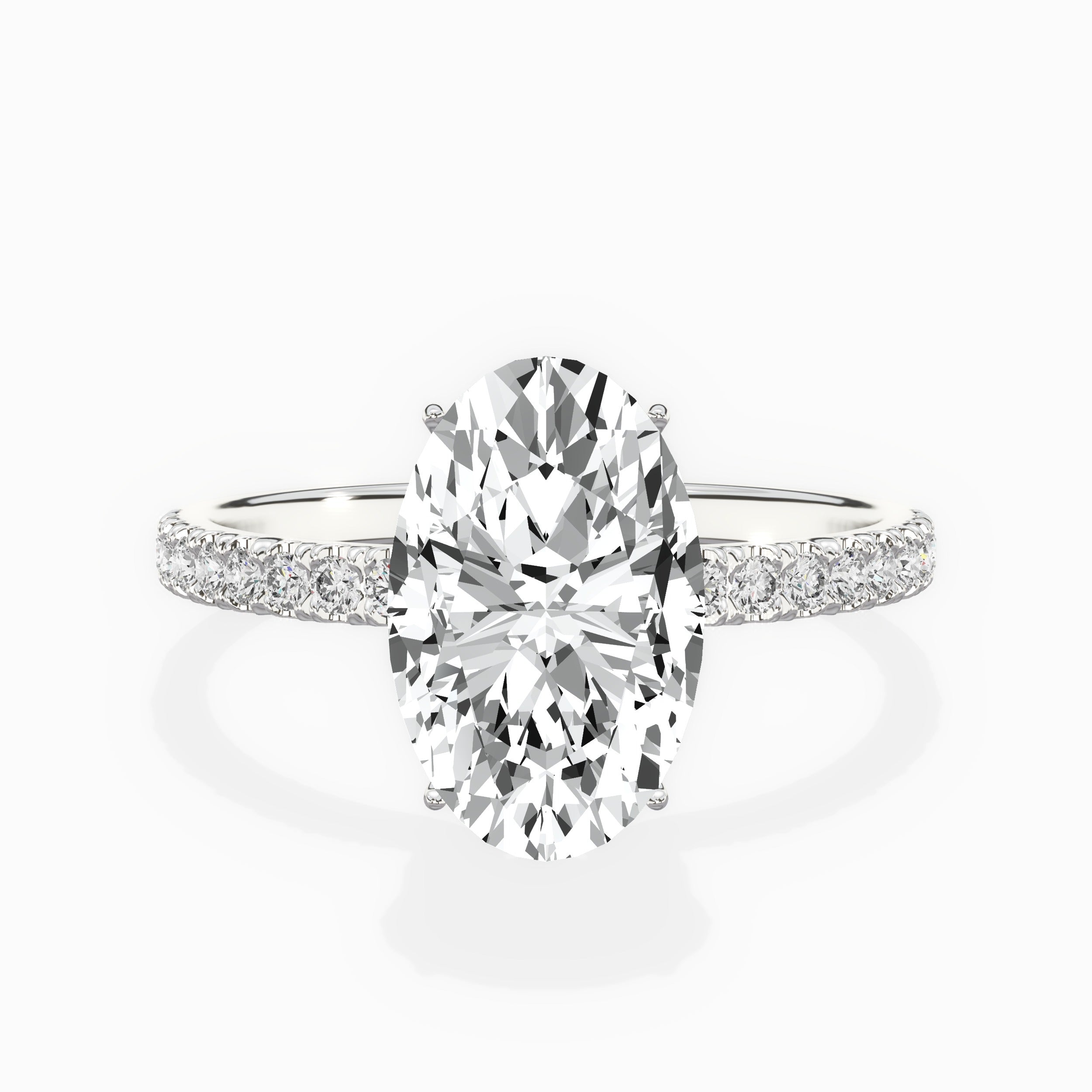 Rose Hidden Halo Engagement Ring
