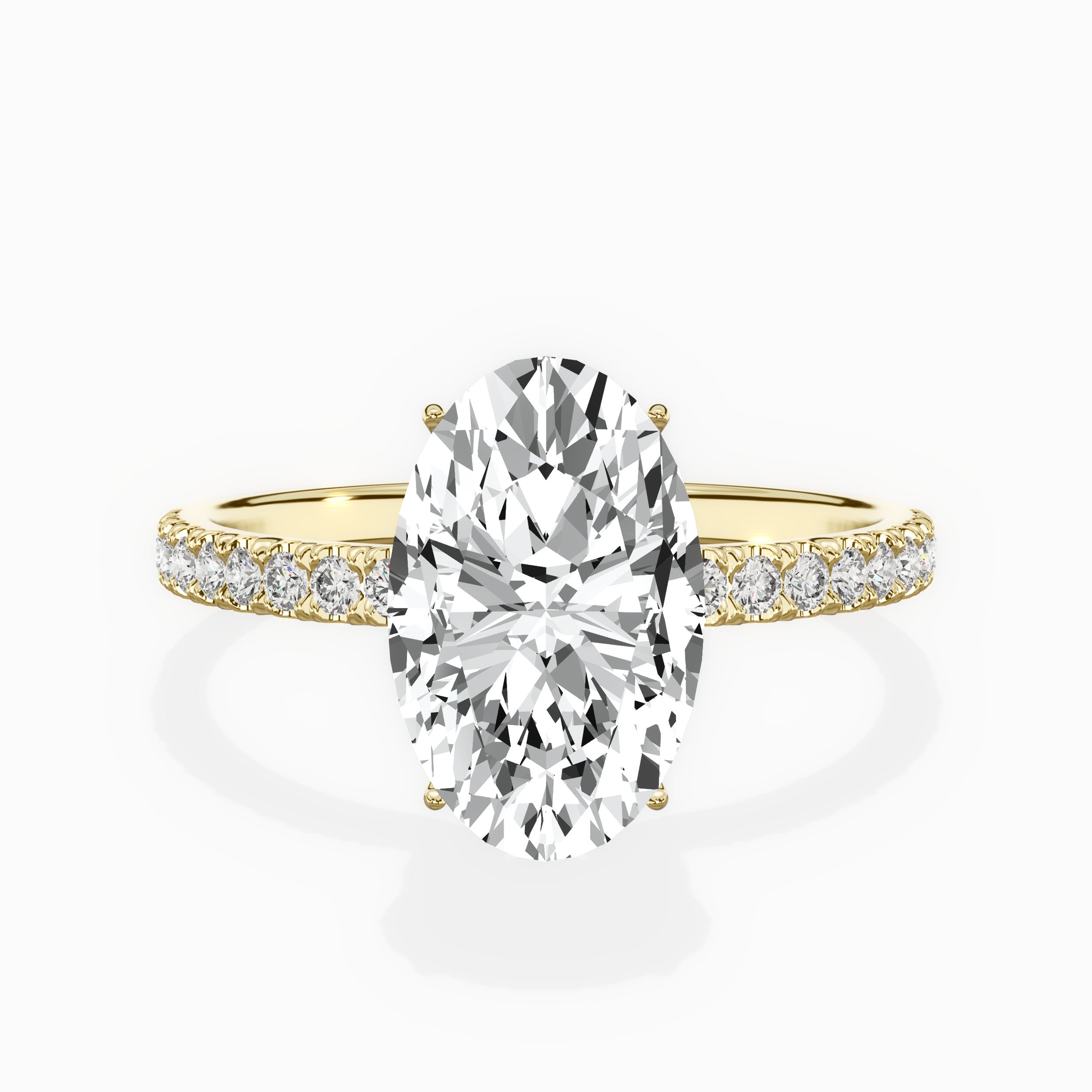 Rose Hidden Halo Engagement Ring