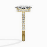 Rose Hidden Halo Engagement Ring