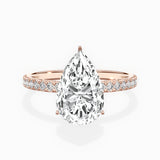 Rose Hidden Halo Engagement Ring