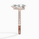 Rose Hidden Halo Engagement Ring