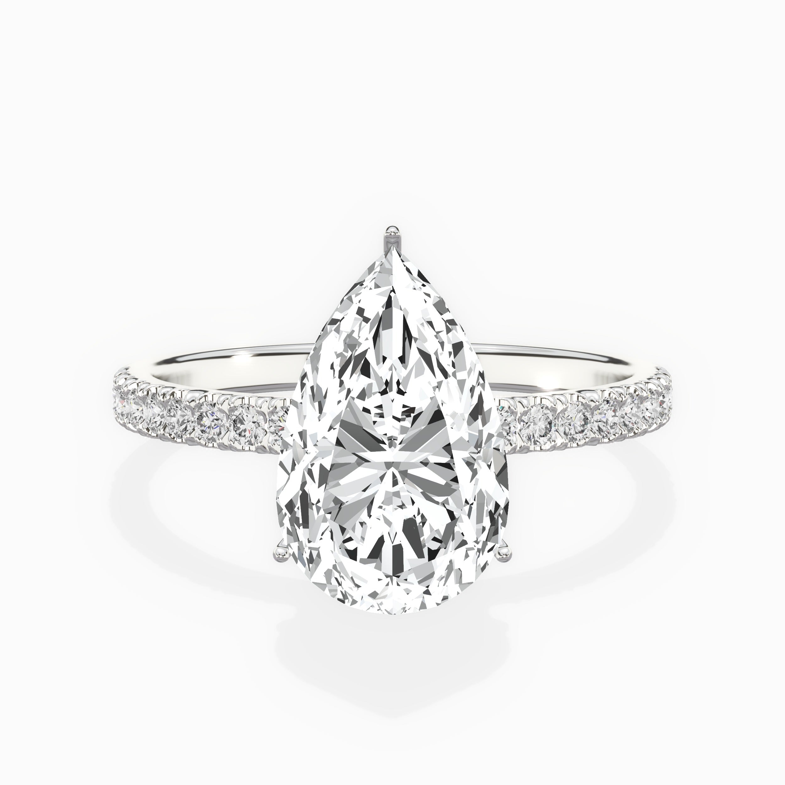 Rose Hidden Halo Engagement Ring