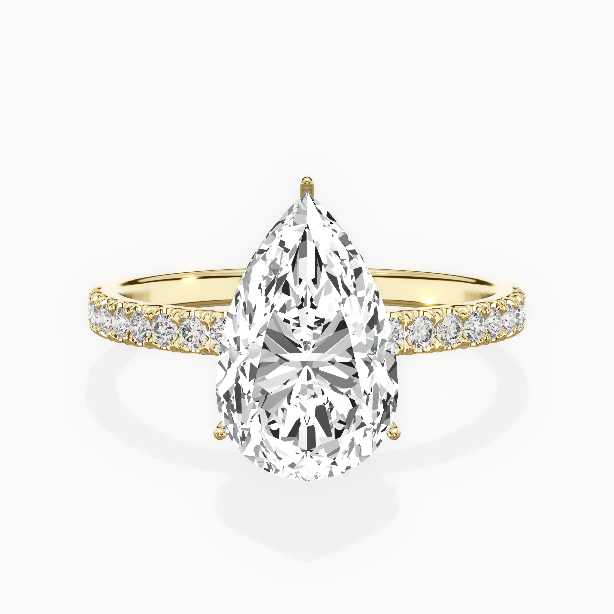 Rose Hidden Halo Engagement Ring