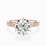 Rose Hidden Halo Engagement Ring