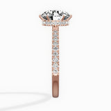 Rose Hidden Halo Engagement Ring