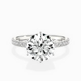 Rose Hidden Halo Engagement Ring