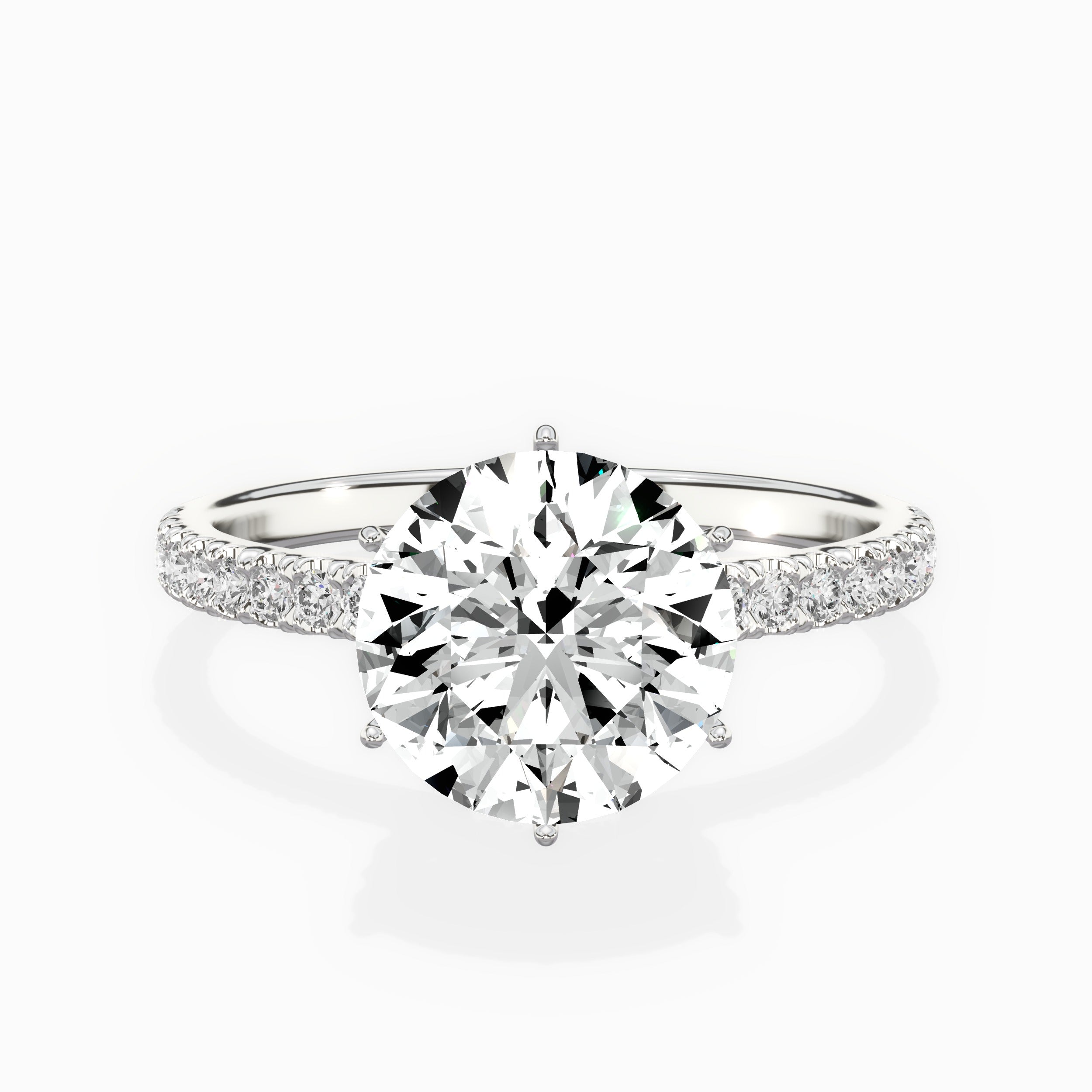 Rose Hidden Halo Engagement Ring