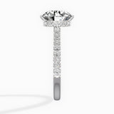 Rose Hidden Halo Engagement Ring