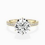 Rose Hidden Halo Engagement Ring