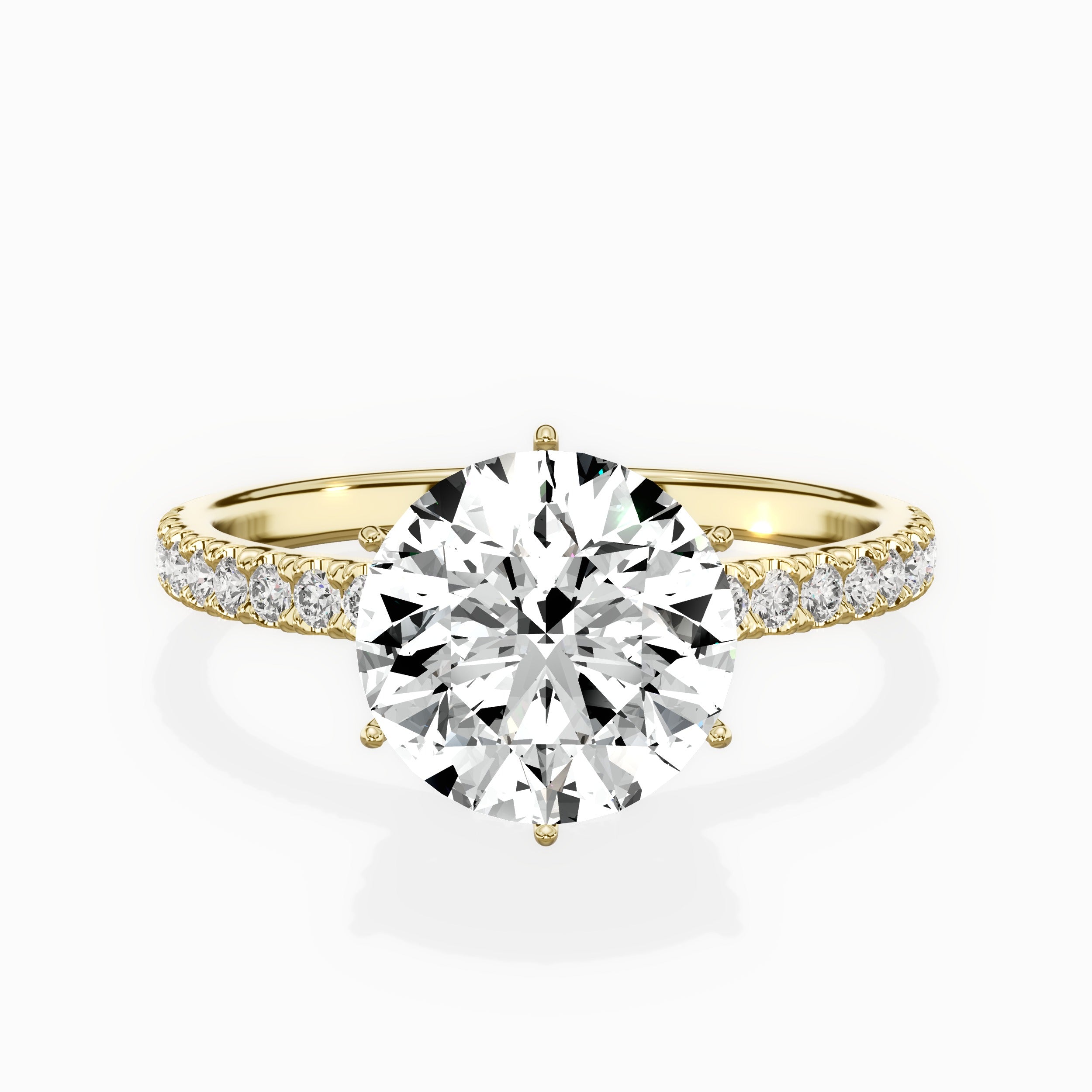 Rose Hidden Halo Engagement Ring