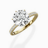 Rose Hidden Halo Engagement Ring