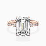 Rose Hidden Halo Engagement Ring