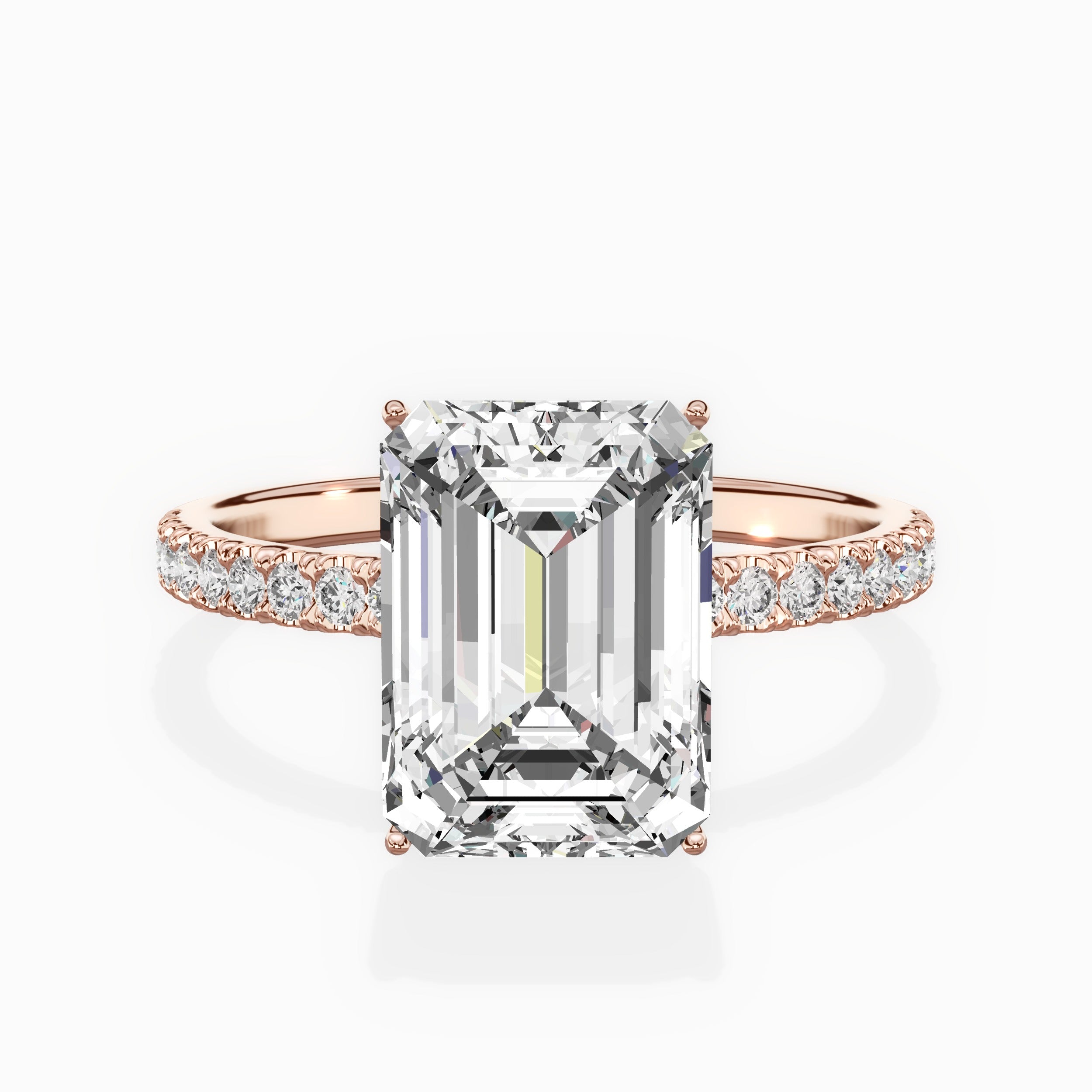 Rose Hidden Halo Engagement Ring