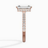 Rose Hidden Halo Engagement Ring