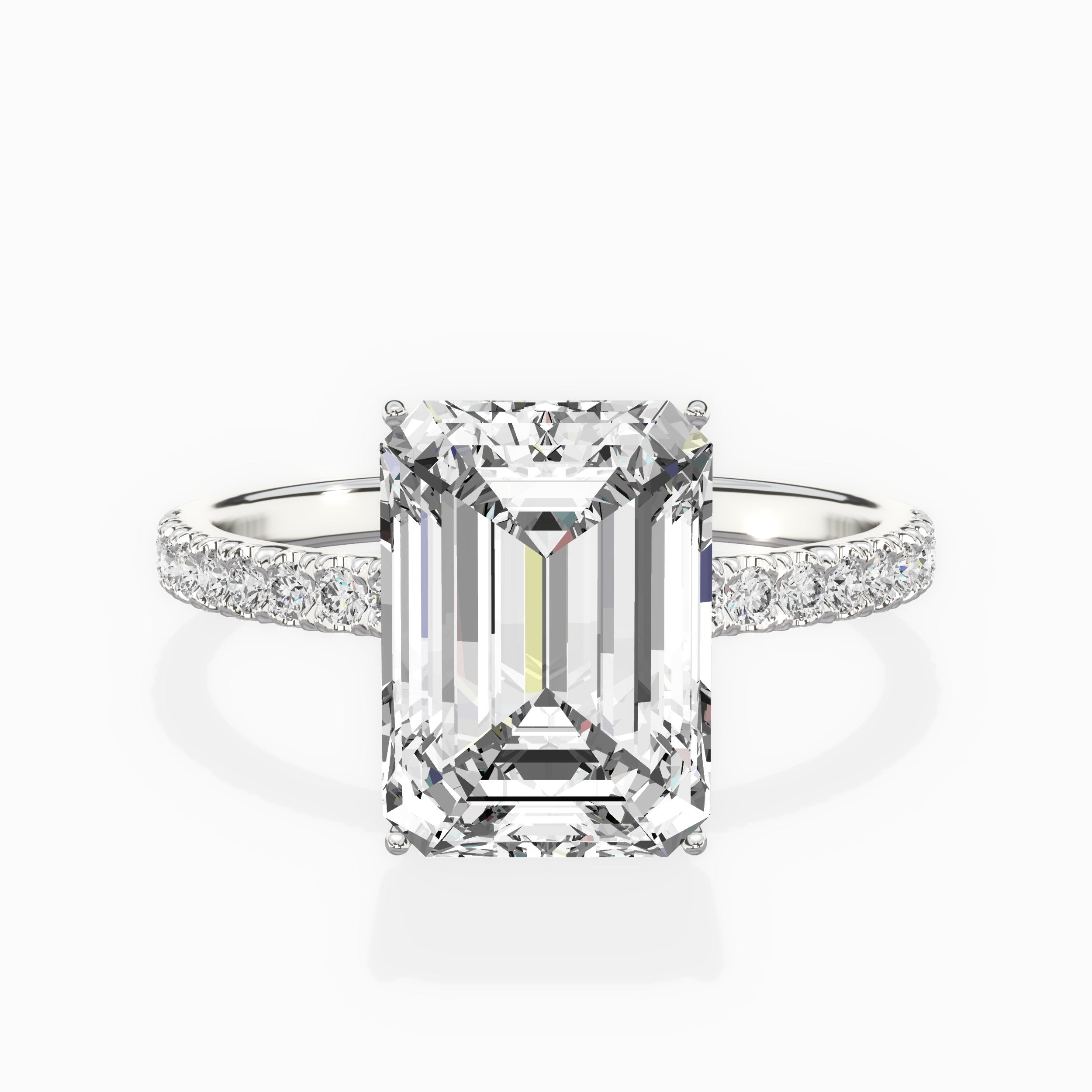 Rose Hidden Halo Engagement Ring