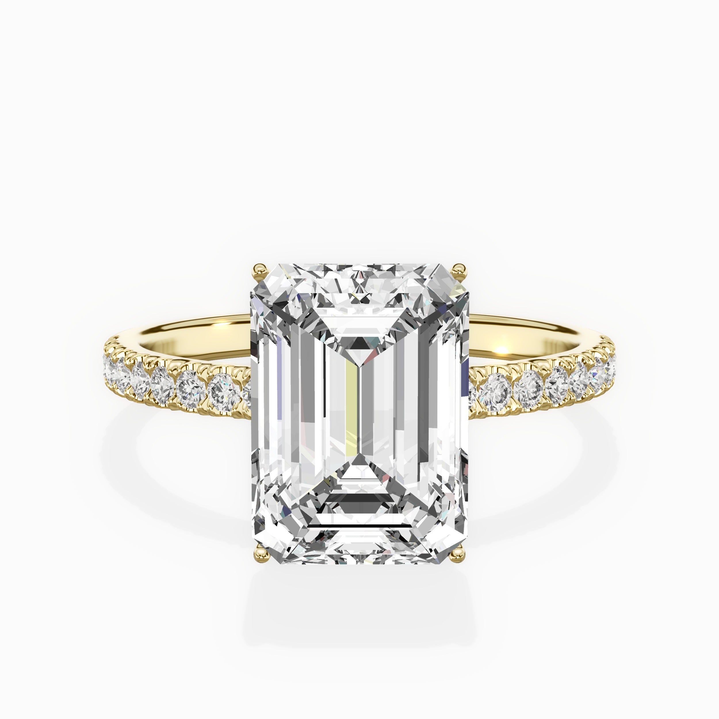 Rose Hidden Halo Engagement Ring