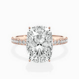 Rose Hidden Halo Engagement Ring