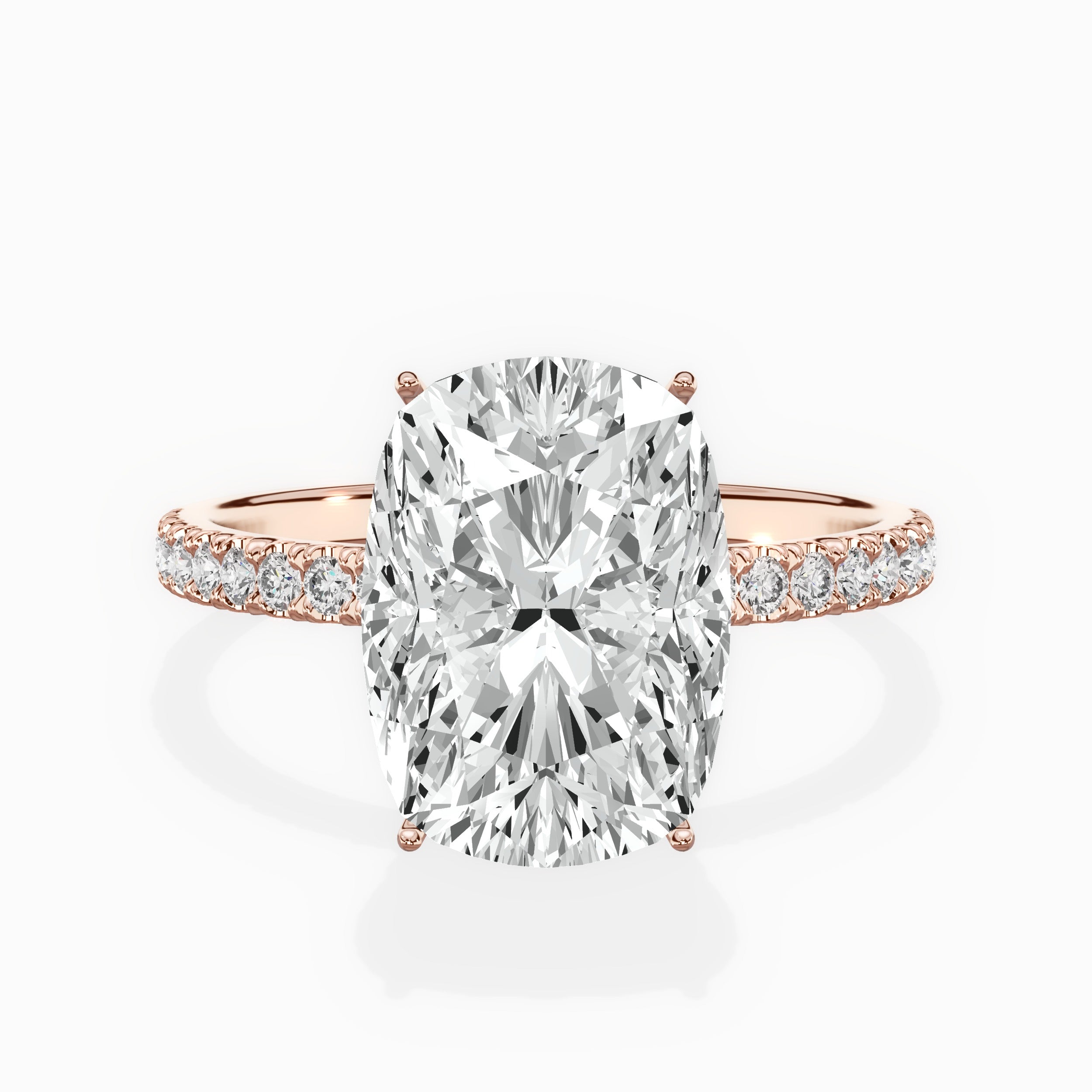 Rose Hidden Halo Engagement Ring