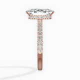 Rose Hidden Halo Engagement Ring