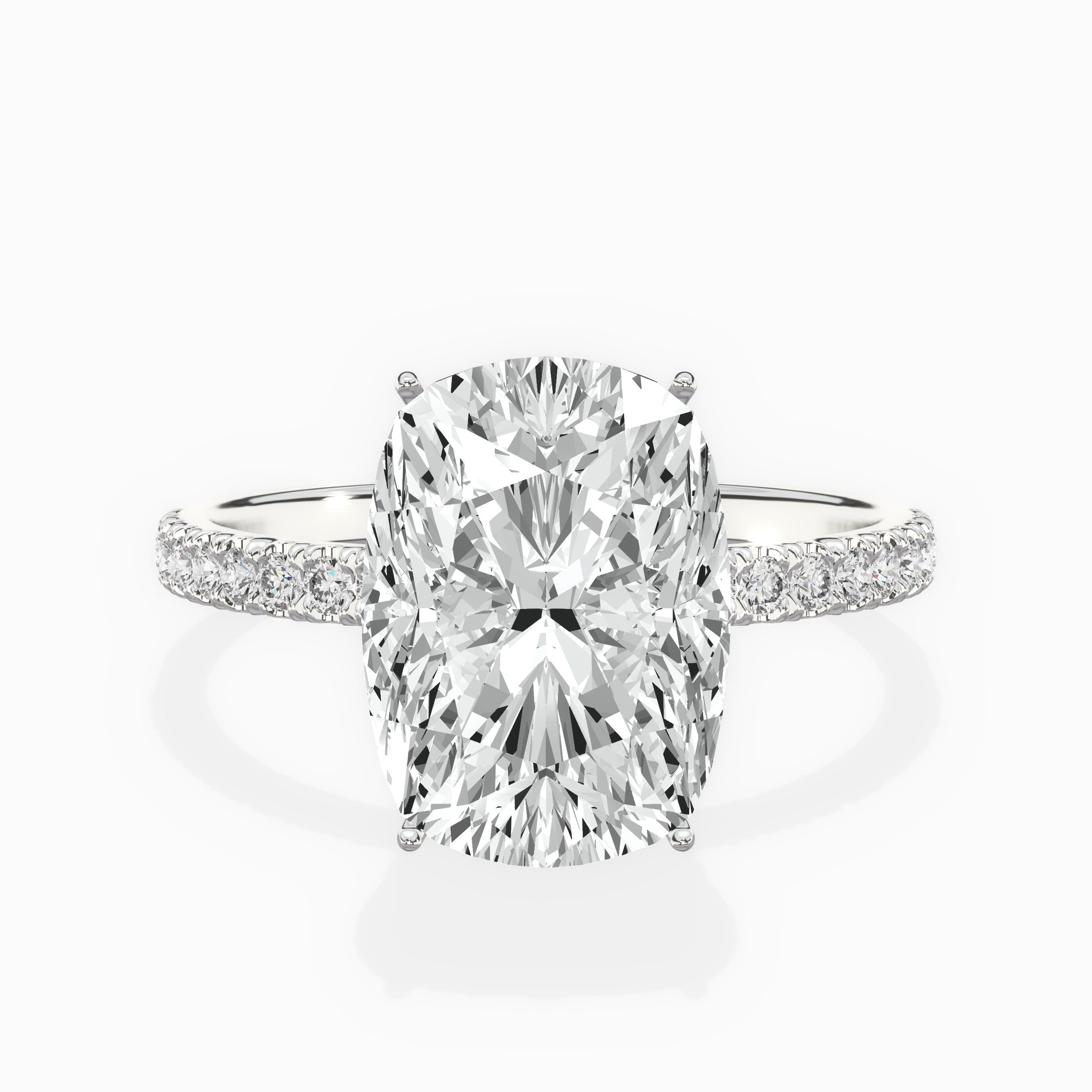 Rose Hidden Halo Engagement Ring