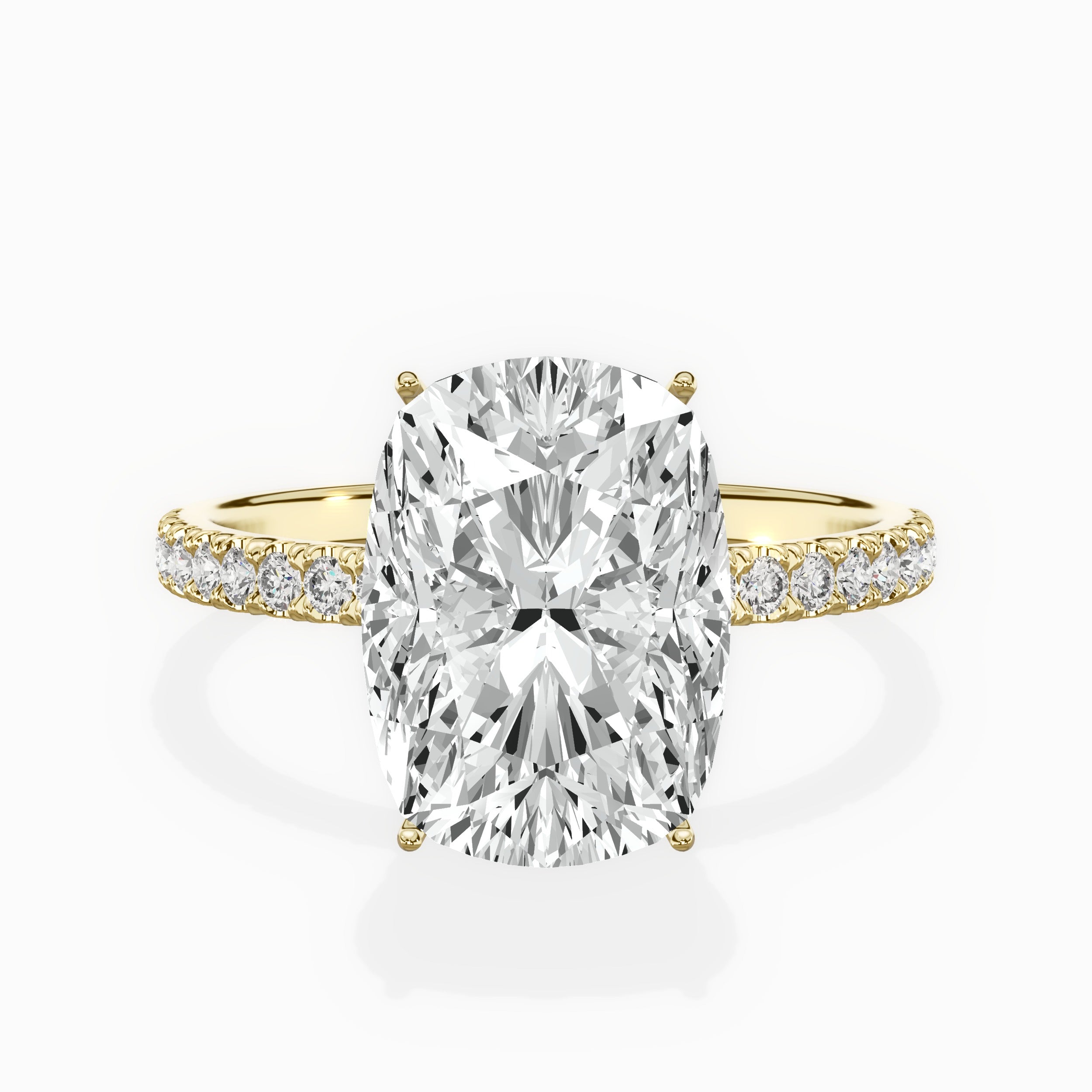Rose Hidden Halo Engagement Ring