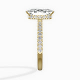 Rose Hidden Halo Engagement Ring