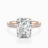 Rose Hidden Halo Engagement Ring