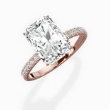 Rose Hidden Halo Engagement Ring