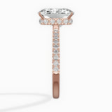 Rose Hidden Halo Engagement Ring