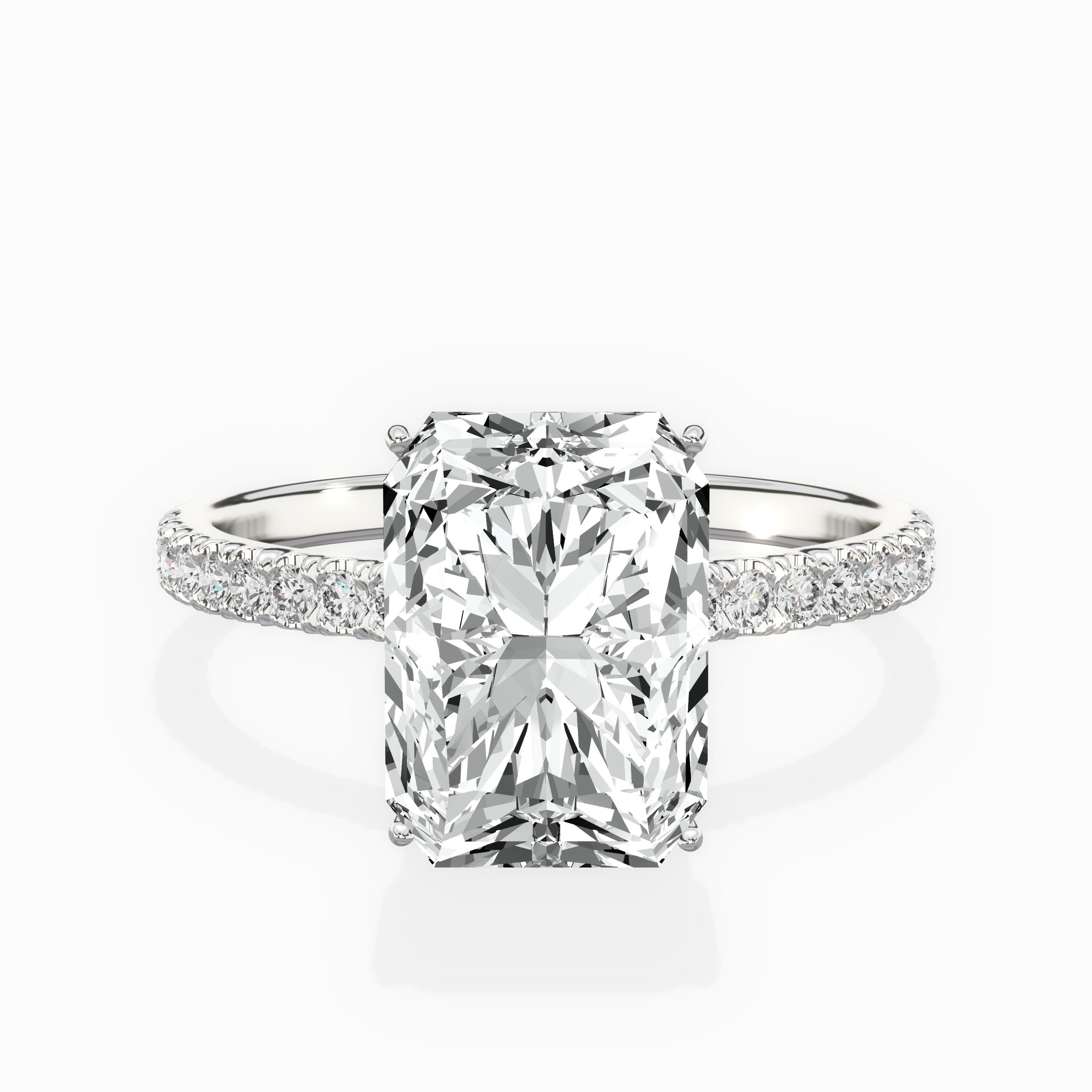 Rose Hidden Halo Engagement Ring