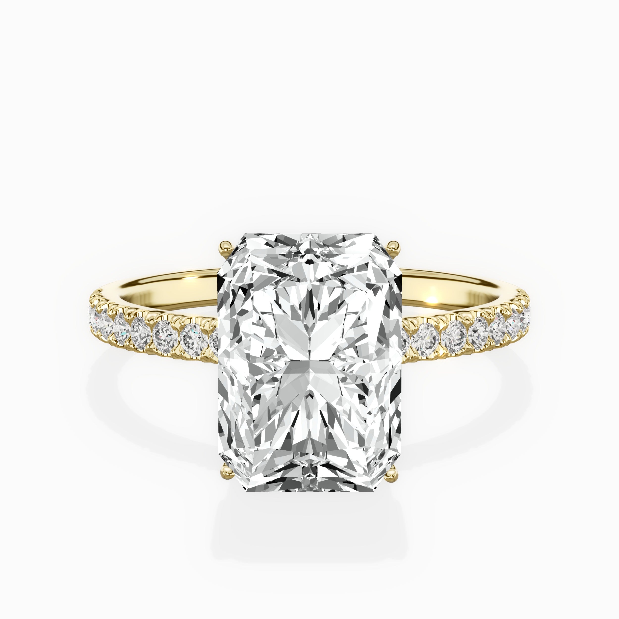 Rose Hidden Halo Engagement Ring