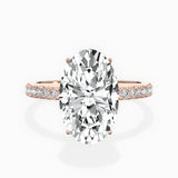 Rose Hidden Halo Engagement Ring