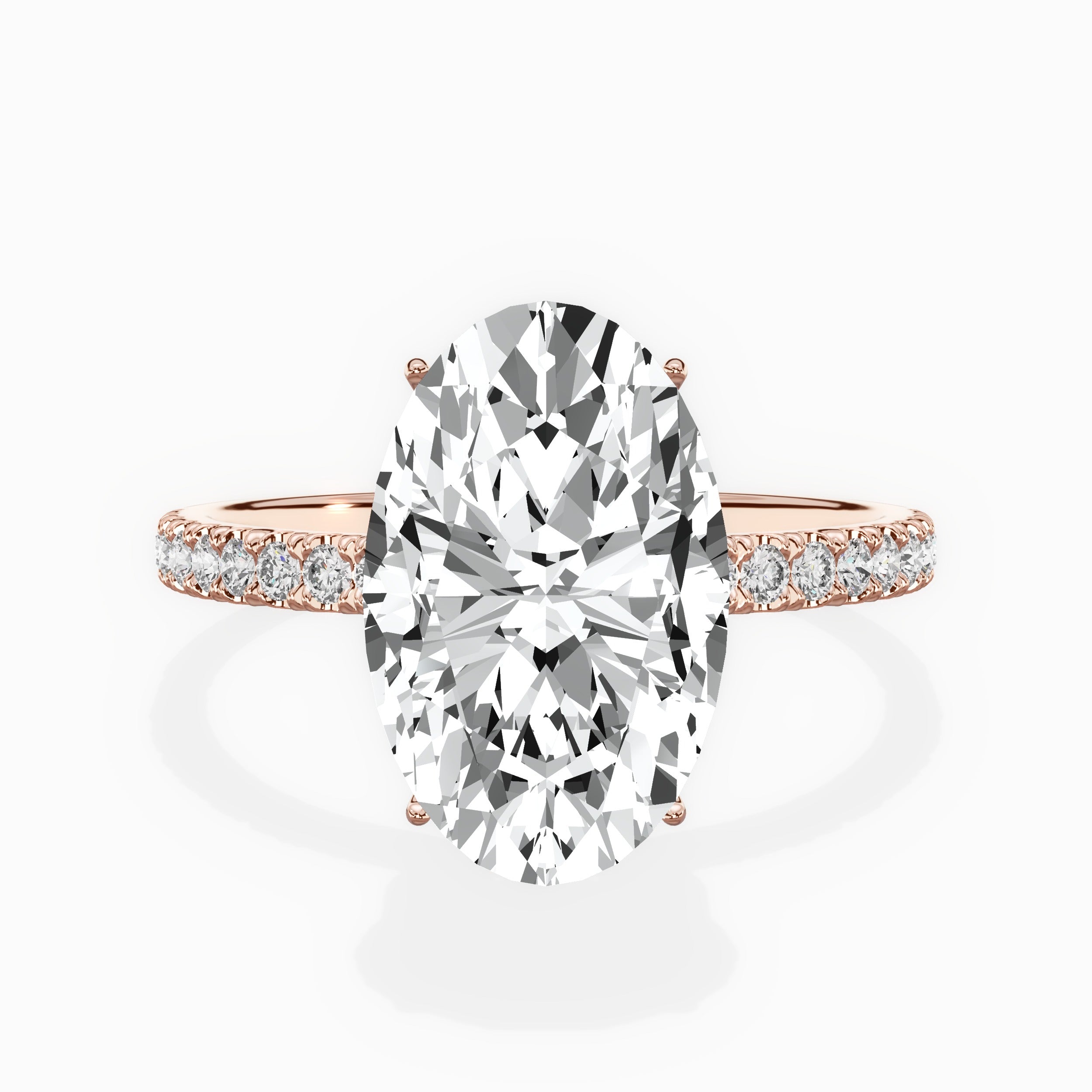 Rose Hidden Halo Engagement Ring