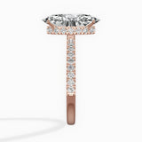 Rose Hidden Halo Engagement Ring