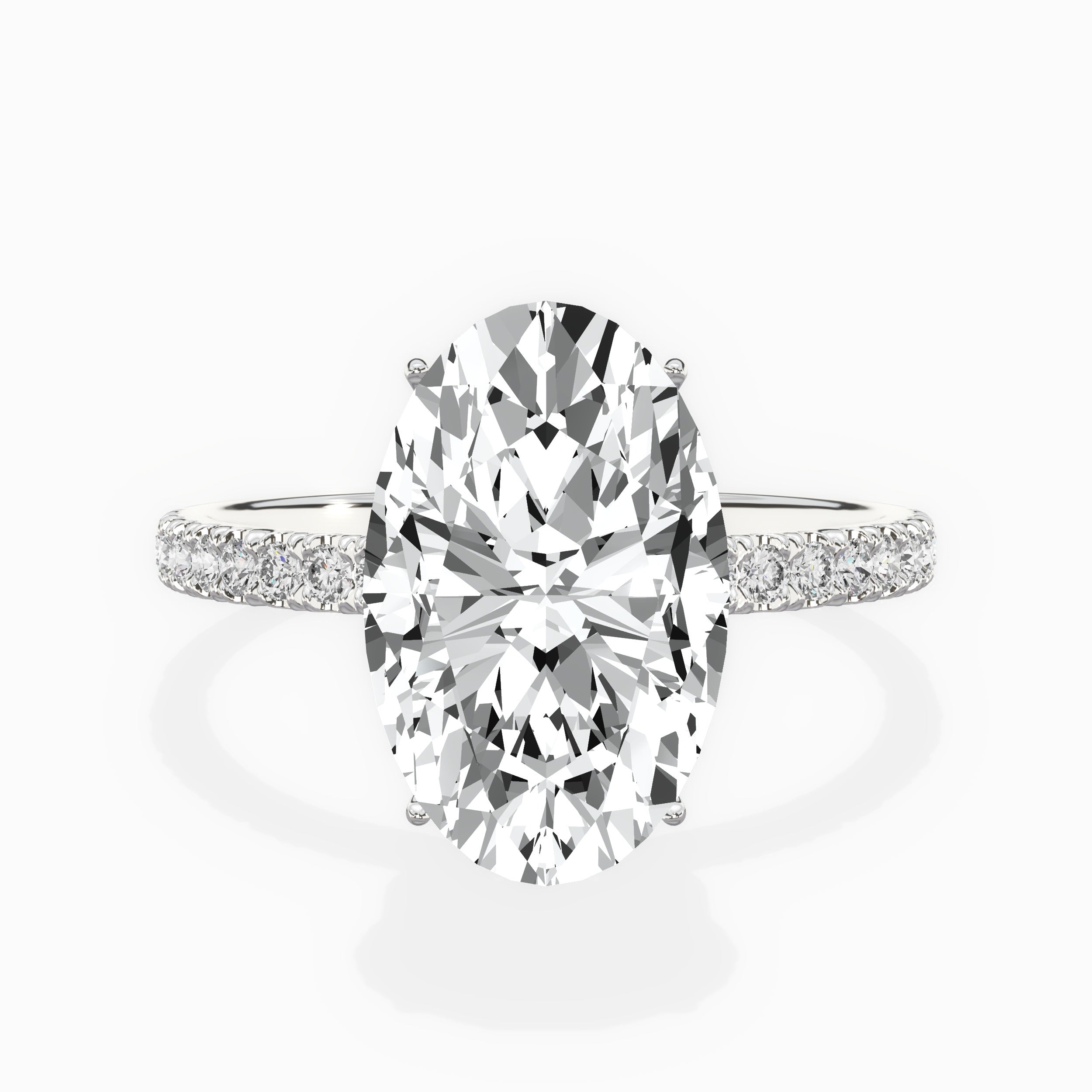 Rose Hidden Halo Engagement Ring