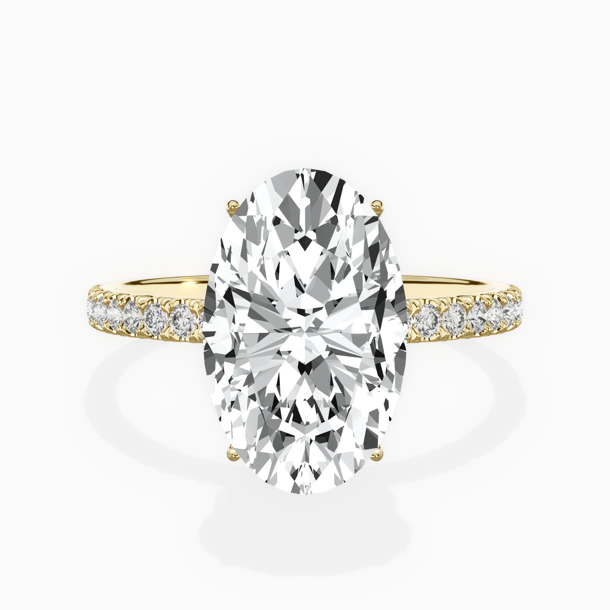 Rose Hidden Halo Engagement Ring