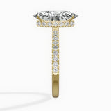 Rose Hidden Halo Engagement Ring