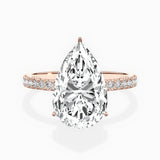 Rose Hidden Halo Engagement Ring