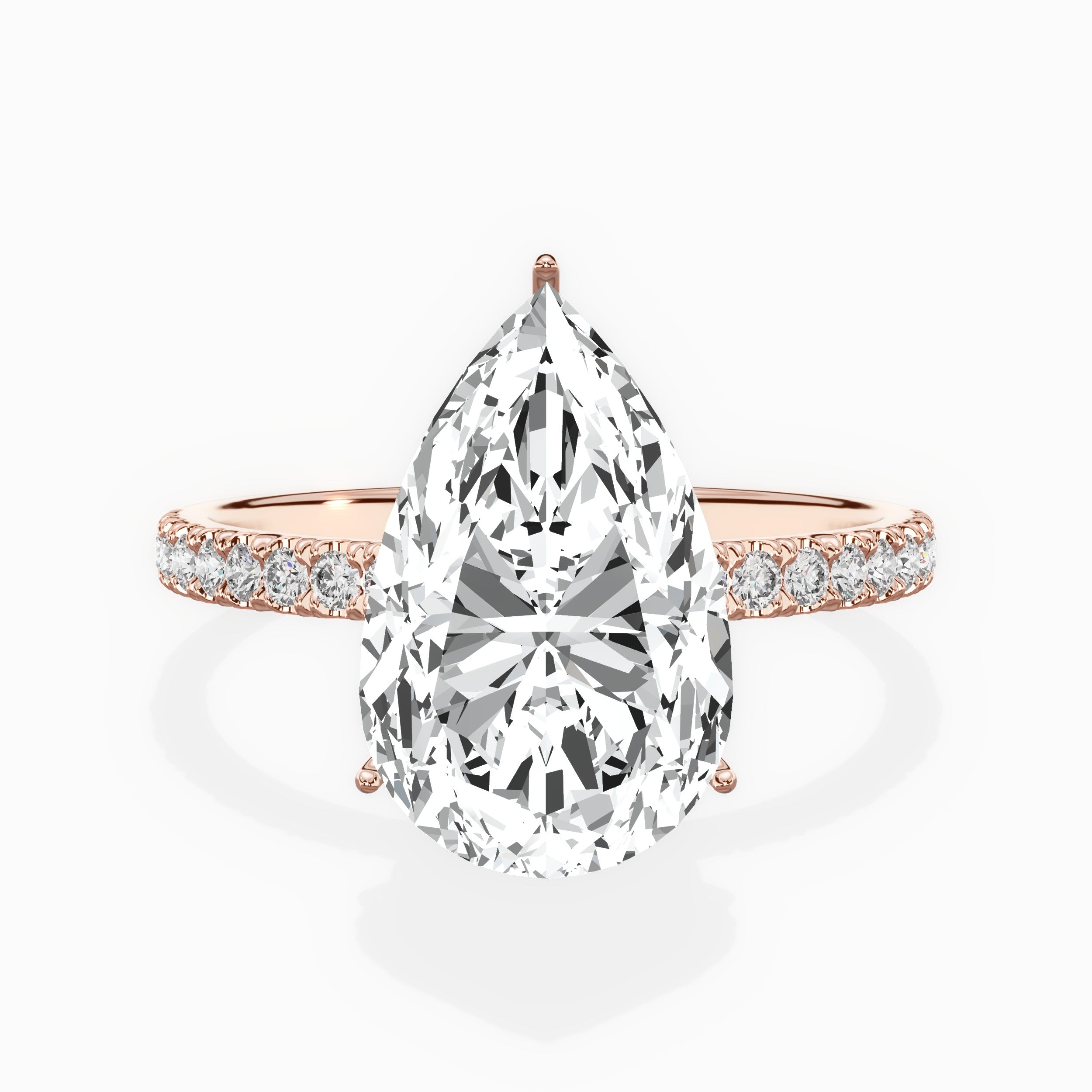 Rose Hidden Halo Engagement Ring