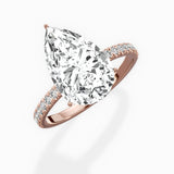 Rose Hidden Halo Engagement Ring