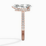 Rose Hidden Halo Engagement Ring