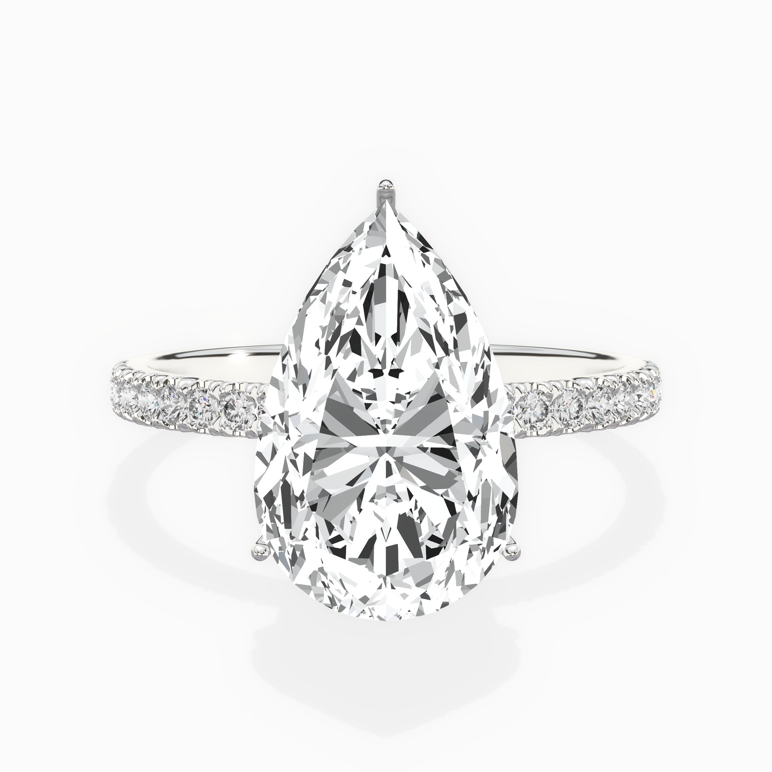 Rose Hidden Halo Engagement Ring