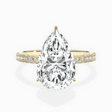 Rose Hidden Halo Engagement Ring