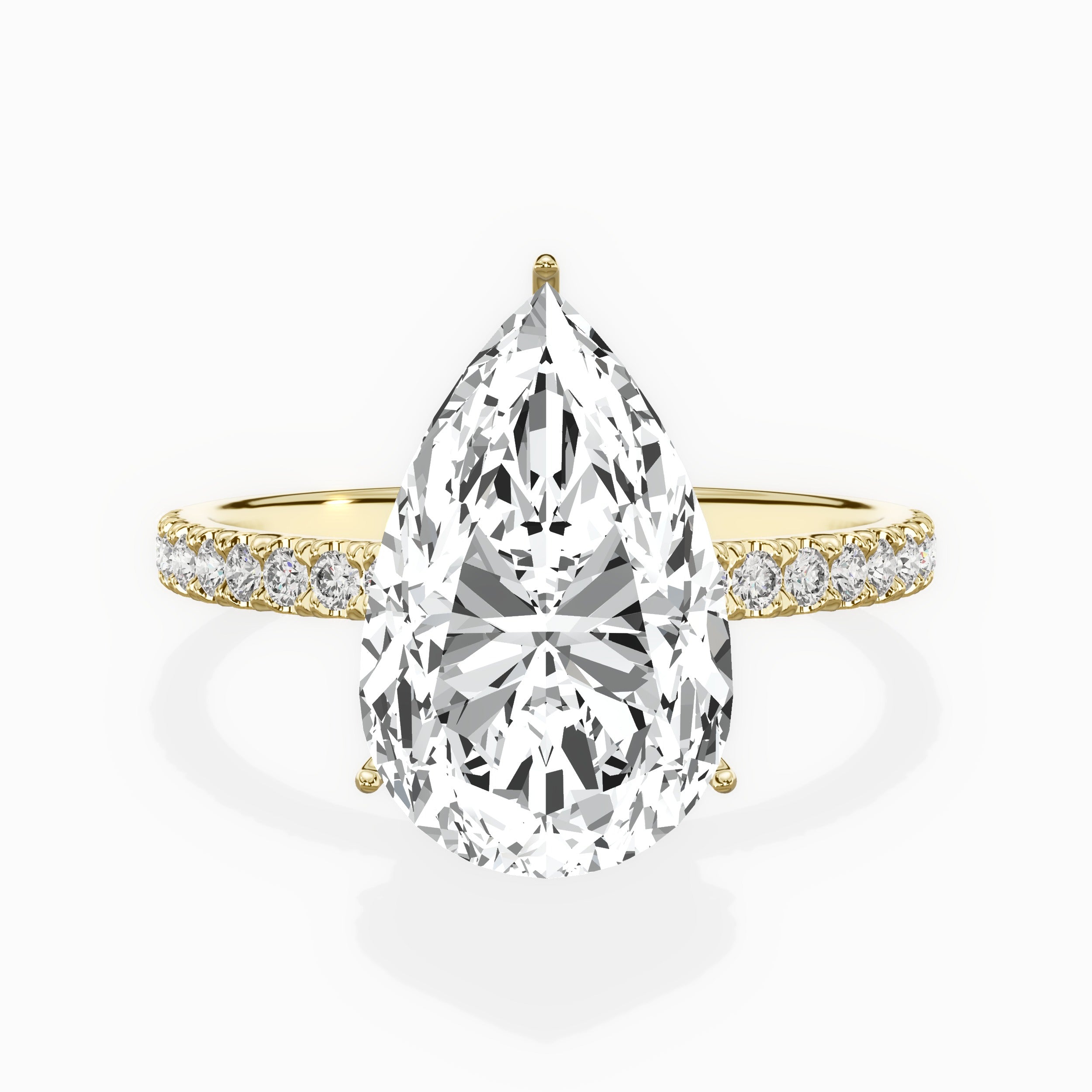 Rose Hidden Halo Engagement Ring