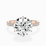 Rose Hidden Halo Engagement Ring