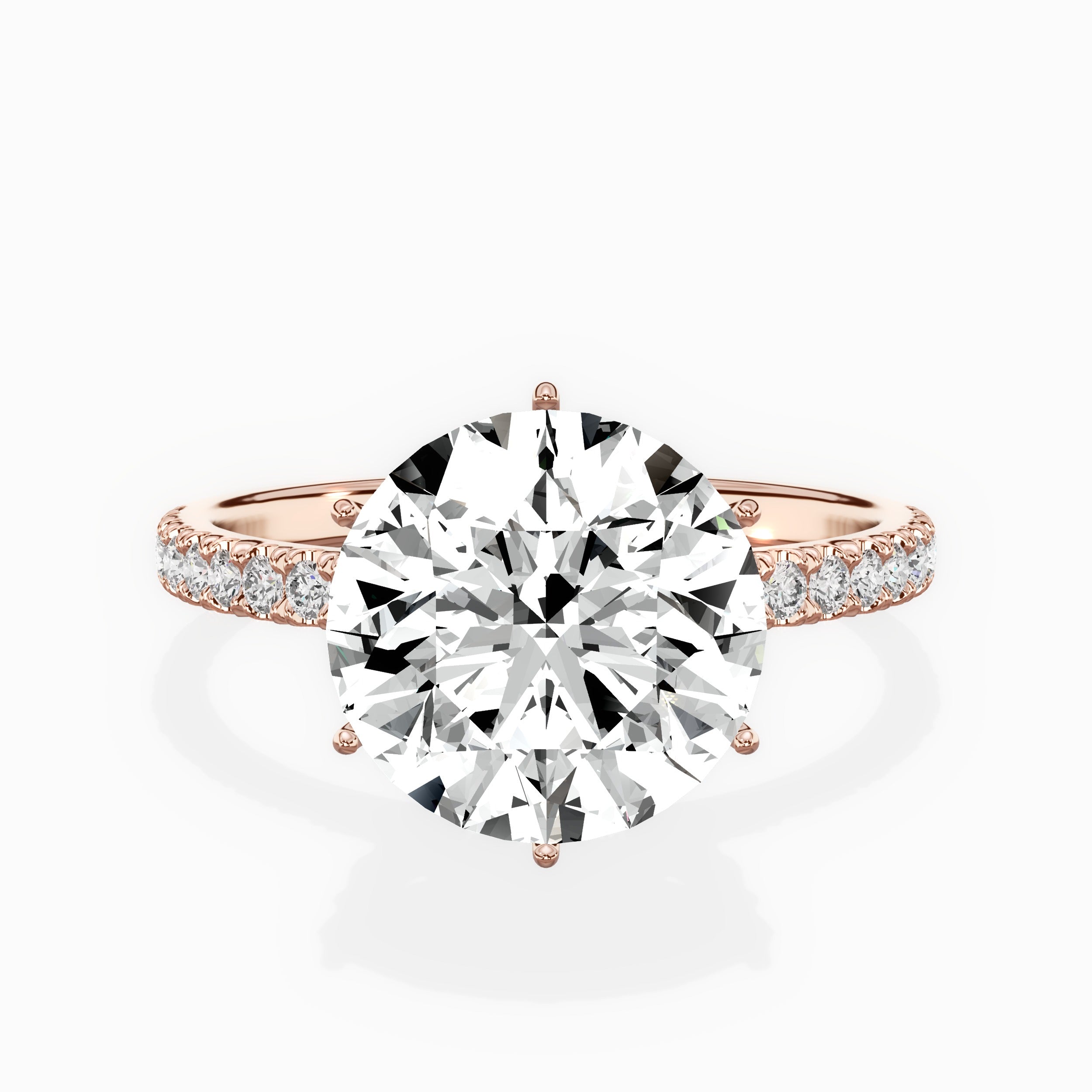 Rose Hidden Halo Engagement Ring
