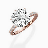 Rose Hidden Halo Engagement Ring
